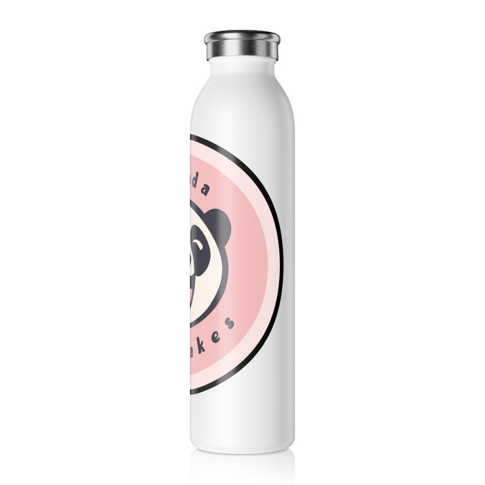 Slim Water Bottle — Cute Panda Pancake Logo Stainless Steel Bottle