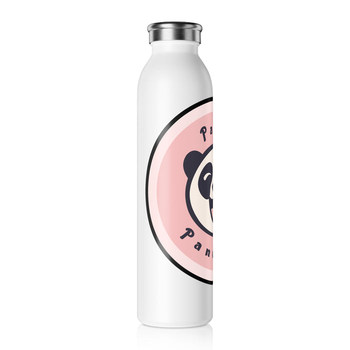 Slim Water Bottle — Cute Panda Pancake Logo Stainless Steel Bottle