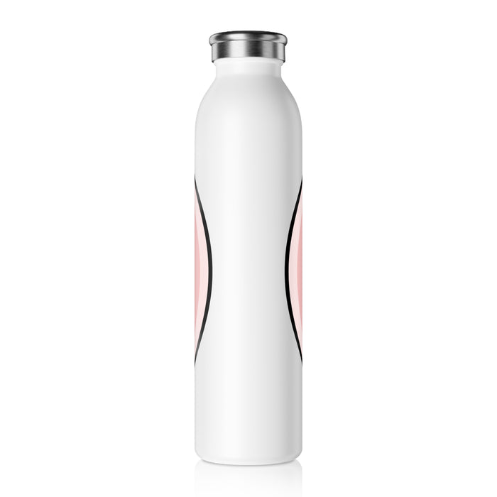 Slim Water Bottle — Cute Panda Pancake Logo Stainless Steel Bottle