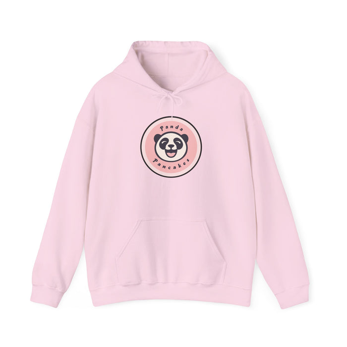 Panda Pancake Hoodie — Cute Pink Logo Pullover
