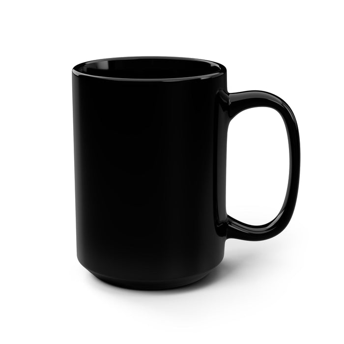 Panda Pancakes Ceramic Mug — 15oz Black Coffee Cup with Cute Panda Logo
